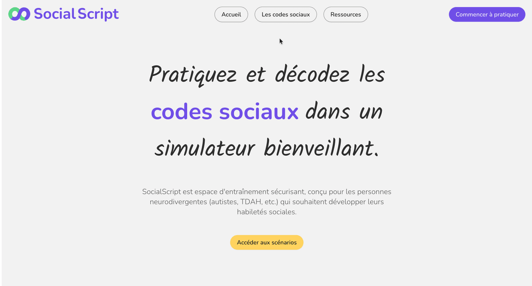 Capture d'écran de Social Script
